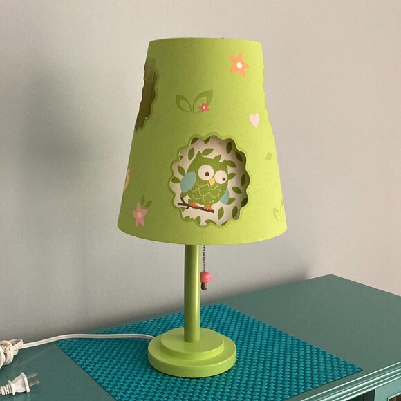 Child's Bedroom Lamp Owl Bird Squirrel EUC - Picture 1 of 16